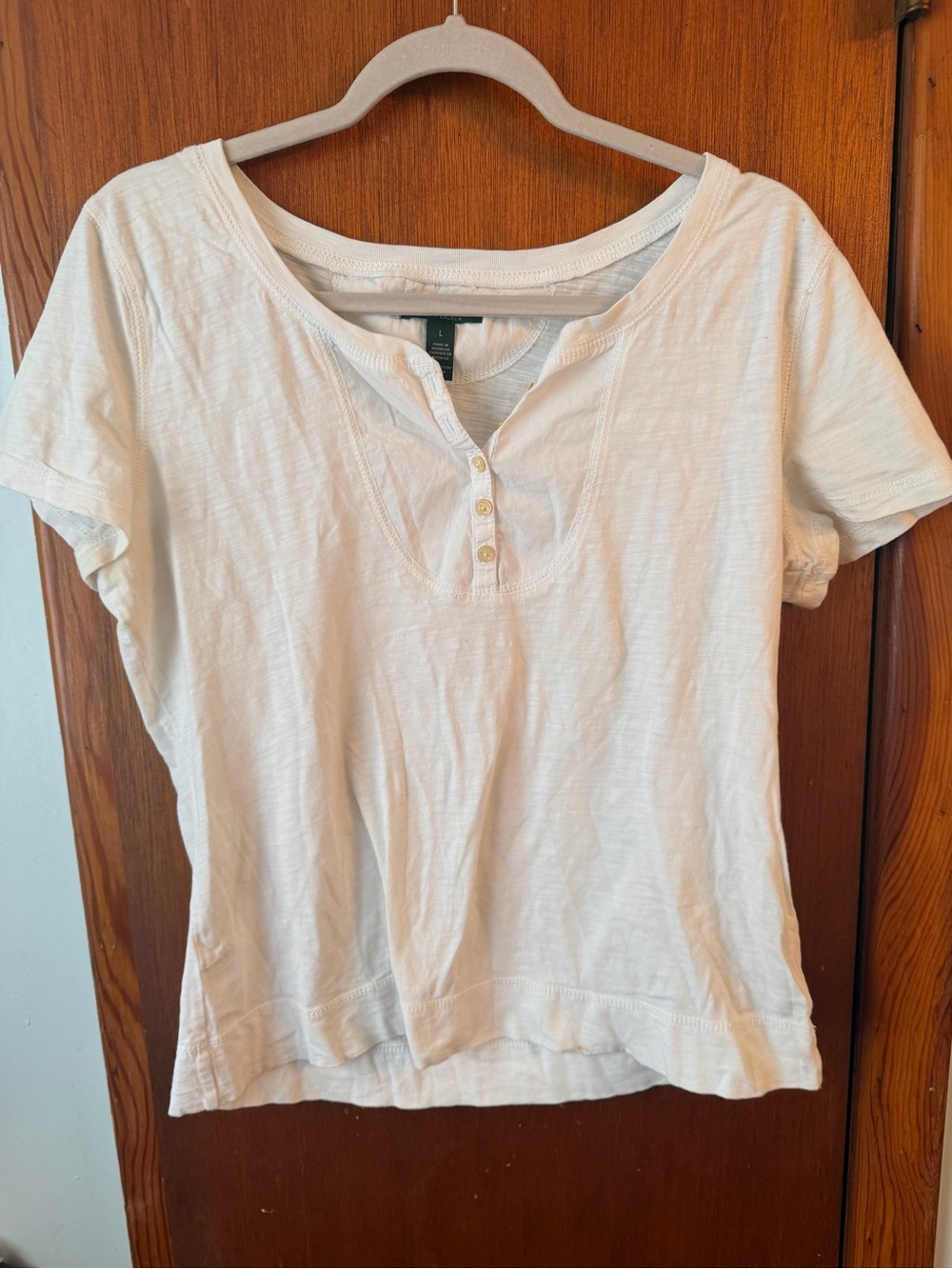 Ralph Lauren White Short-Sleeve Henley Tee
